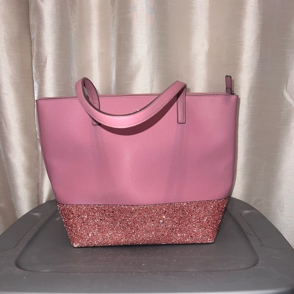 Pink glitter Kate Spade tote - Picture 5 of 6